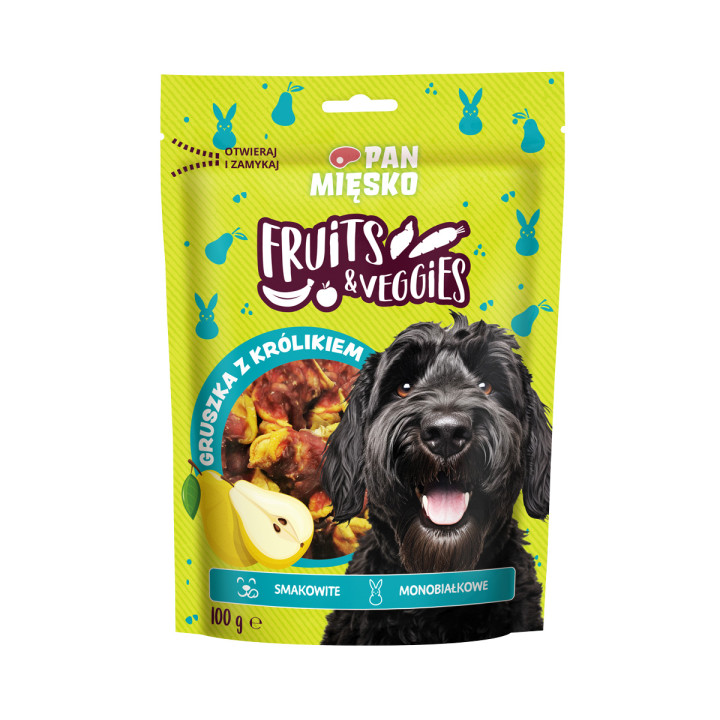 Pan Mięsko Przysmak dla psa Fruits & Veggies Gruszka z królikiem 100g