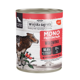 Karma mokra dla psa Wiejska Zagroda Monoproteinowa Wołowina (dorosły) 